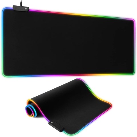 Podkładka Pod Myszkę Klawiaturę Gamingowa Rgb 30X80cm Duża Podświetlana Xxl