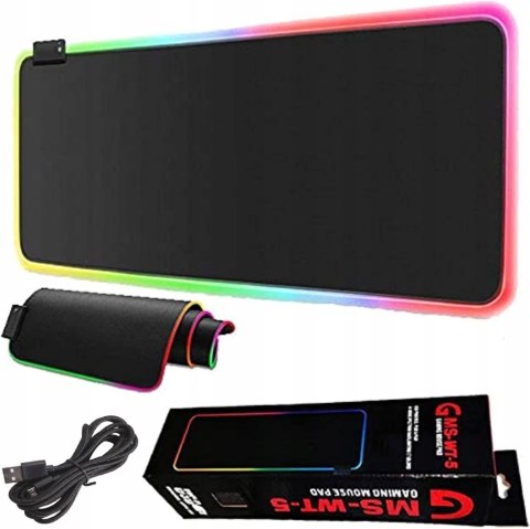 Podkładka Pod Myszkę Klawiaturę Gamingowa Rgb 30X80cm Duża Podświetlana Xxl