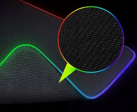 Podkładka Pod Myszkę Klawiaturę Gamingowa Rgb 30X80cm Duża Podświetlana Xxl