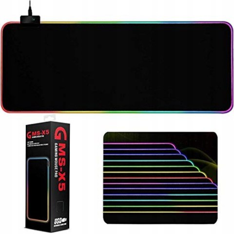 Podkładka Pod Myszkę Klawiaturę Gamingowa Rgb 30X80cm Duża Podświetlana Xxl