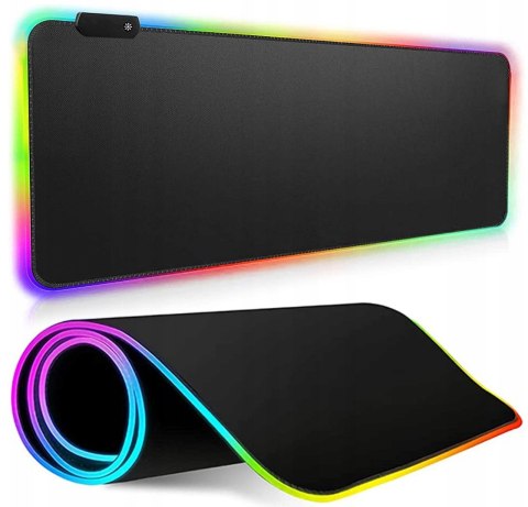 Podkładka Pod Myszkę Klawiaturę Gamingowa Rgb 30X80cm Duża Podświetlana Xxl