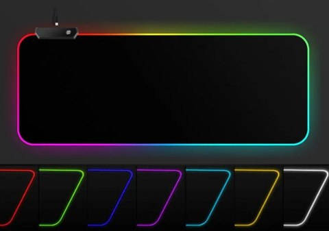 Podkładka Pod Myszkę Klawiaturę Gamingowa Rgb 30X80cm Duża Podświetlana Xxl
