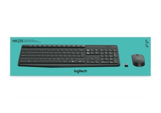 Zestaw Klawiatura I Mysz Logitech Bezprzewodowa Mk235 Czarna Mocna