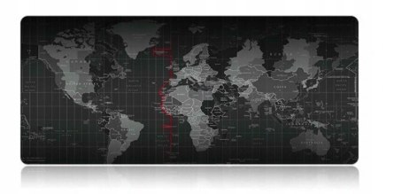 Duża Mapa Świata Podkładka Ochronna Na Biurko Mata Xxl Duża Czarny