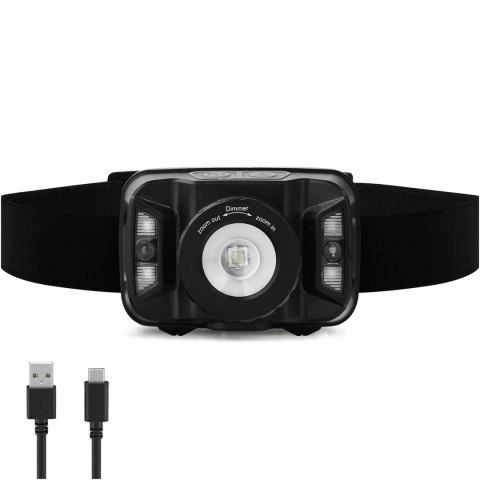 Latarka Czołowa Led Beon Blackhawk Pro 360Lm Z Akumulatorem Usb