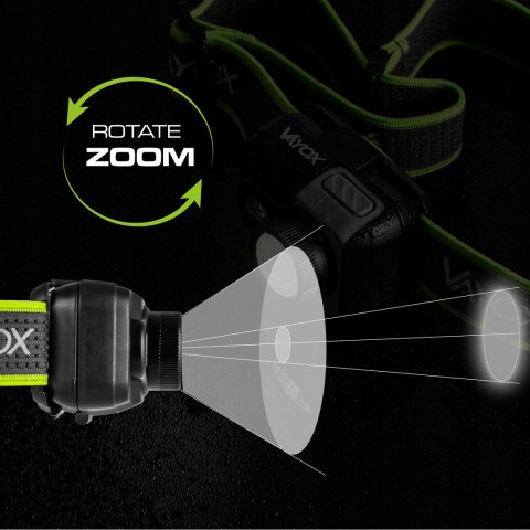 Latarka Czołowa Led Zoom Akumulatorowa Lekka Czołówka Usb-C 800Lm Pro Vayox