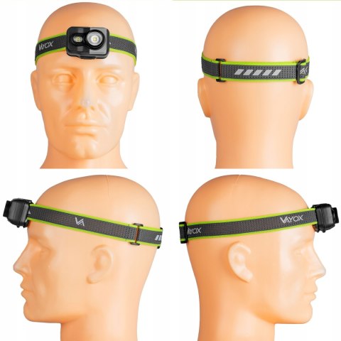 Latarka Czołowa Led Zoom Akumulatorowa Lekka Czołówka Usb-C 800Lm Pro Vayox