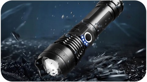 Latarka Led Taktyczna Zoom Akumulatorowa Wojskowa Wodoodporna Usb Mocna