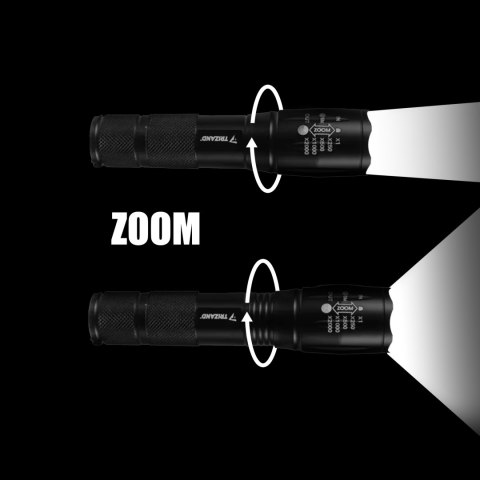 Latarka Taktyczna Szperacz Uv 2W1 Survival Led Zoom Wojskowa Zestaw Etui