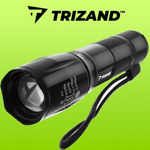 Latarka Taktyczna Wojskowa Mocna Szperacz Cree Xpe Led Zoom Z Uv Aku + Etui