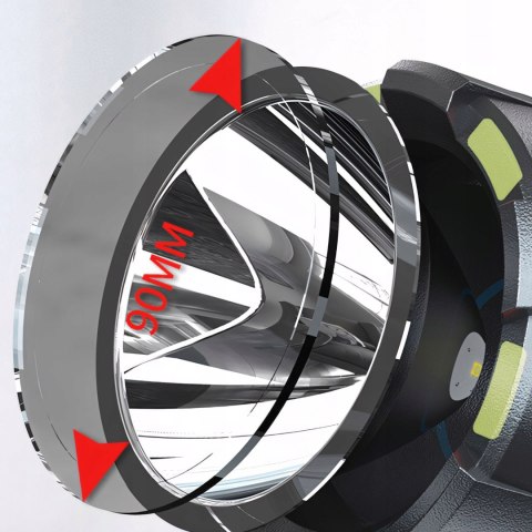 Mocna Latarka Lampa Warsztatowa Wojskowa Akumulatorowa Led Usb Z Uchwytem