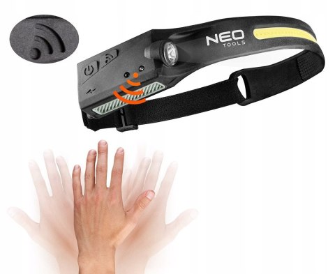 Neo Latarka Czołowa Cob+Xpe Led Belt 2W1 Usb-C Ipx4 350Lm Sensor 99-097