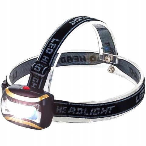 Latarka Czołowa Cob 3W Czołówka Lampka Led Ledowa Czarna Mocna