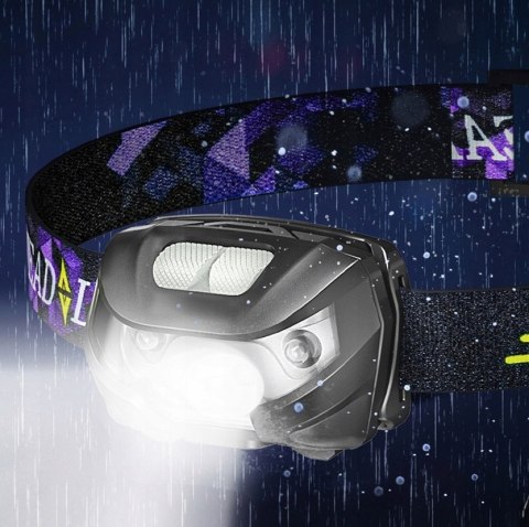 Latarka Czołowa Czołówka Aku Lampa Led 5 Trybów + Kabel Usb Na Głowę