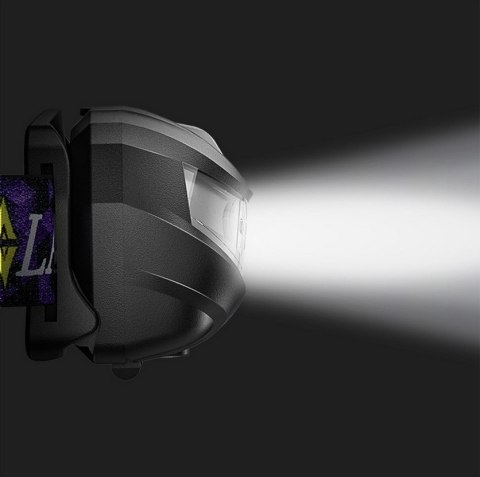 Latarka Czołowa Czołówka Aku Lampa Led 5 Trybów + Kabel Usb Na Głowę