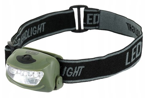 Latarka Czołowa Czołówka Na Głowę M-Tac 4+1 Led White Red Olive 18 Lumenów