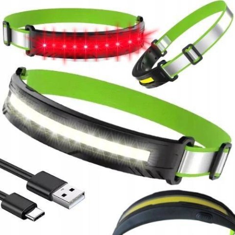 Latarka Czołowa Mocna Opaska Na Głowę Czołówka Lampa Led Czołówka Aku