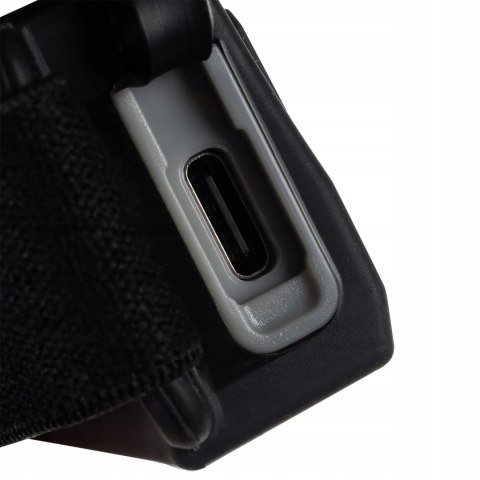 Latarka Led Czołowa Usb C Mocna Czołówka Na Głowę Czarna Mocna