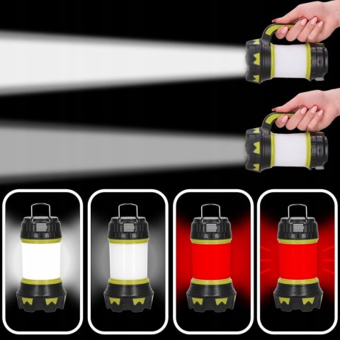 Latarka Led Kempingowa Turystyczna Biwakowa Hak Lampa Podręczna Szperacz