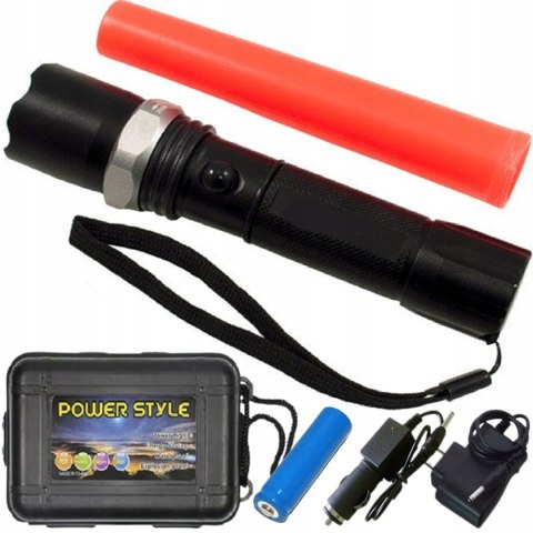 Latarka Policyjna Swat Cree Zoom Xm-L T6 Led 800M Wielofunkcyjna Aluminiowa