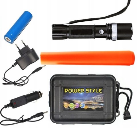 Latarka Policyjna Swat Cree Zoom Xm-L T6 Led 800M Wielofunkcyjna Aluminiowa