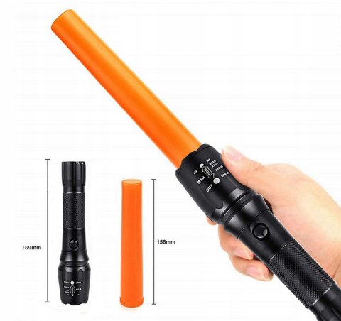 Latarka Policyjna Swat Cree Zoom Xm-L T6 Led 800M Wielofunkcyjna Aluminiowa