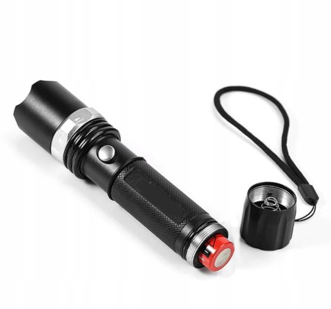 Latarka Policyjna Swat Cree Zoom Xm-L T6 Led 800M Wielofunkcyjna Aluminiowa