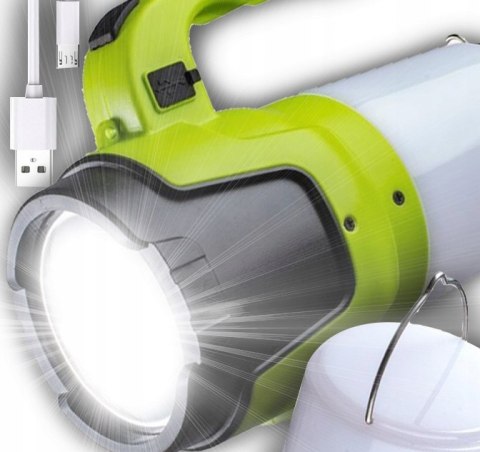 Latarka Szperacz Led 2W1 Akumulatorowa Mocna Lampa Kempingowa Turystyczna