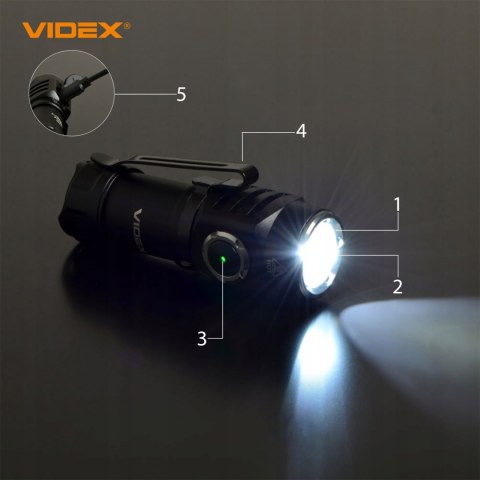 Latarka Taktyczna Led Wodoszczelna 10W 600Lm 5700K Mocna Czarna