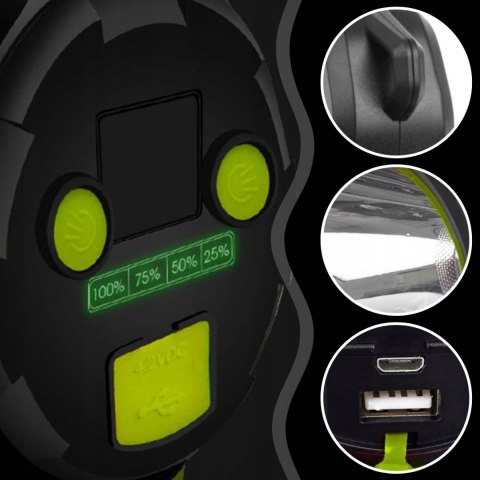 Mocna Latarka Akumulatorowa Szperacz Led Powerbank Ładowanie Turystyczna