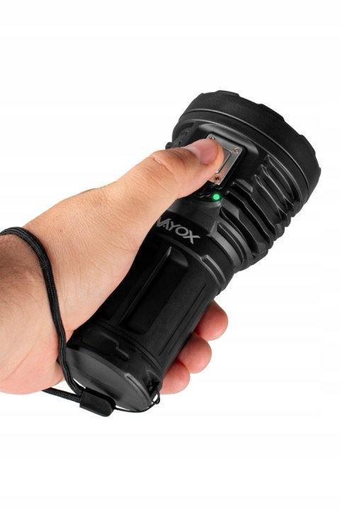 Mocna Latarka Led Szperacz Akumulatorowa Światło Boczne Usb-C 600Lm Vayox