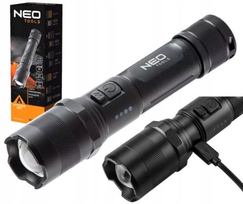 Neo Latarka Klasyczna Akumulatorowa Usb Osram P9 Led 1000Lm 4 Funkce 99-035