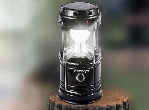 Biwakowa Namiotowa Turystyczna Skłądana Lampka Powerbank Ładowanie Solarne
