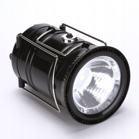 Lampa Kempingowa Solarna Led Usb Powerbank Latarka Mocna Metaliczna
