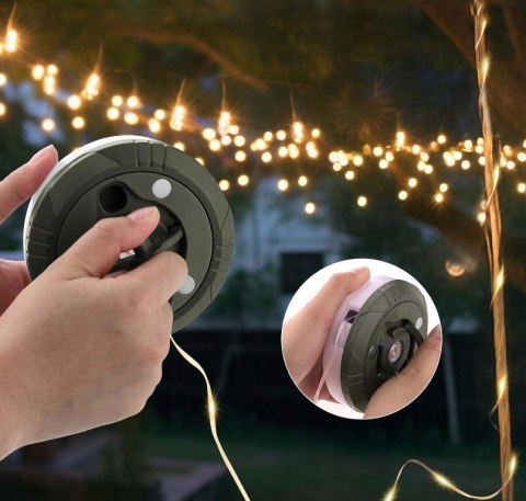 Lampa Lampka Kempingowa Sznur Led 10M Namiot Kamper Biwak Akumulatorowa