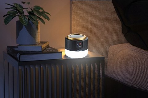Lampa Latarka Kempingowa Led Solarna Usb Baterie Mocna Czarna