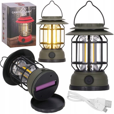 Lampa Podręczna Latarka Led Kempingowa Turystyczna Biwakowa Hak Solarna