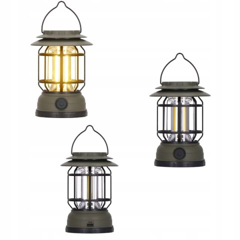 Lampa Podręczna Latarka Led Kempingowa Turystyczna Biwakowa Hak Solarna