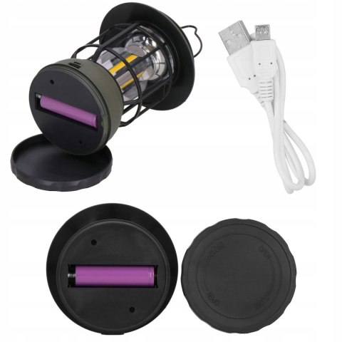 Lampa Podręczna Latarka Led Kempingowa Turystyczna Biwakowa Hak Solarna