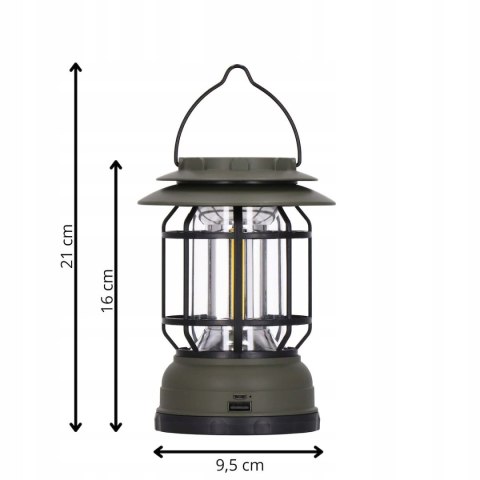 Lampa Podręczna Latarka Led Kempingowa Turystyczna Biwakowa Hak Solarna