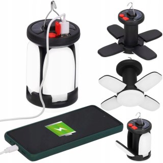 Lampa Podręczna Latarka Led Kempingowa Turystyczna Biwakowa Hak Solarna