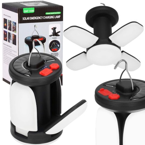 Lampa Podręczna Latarka Led Kempingowa Turystyczna Biwakowa Hak Solarna