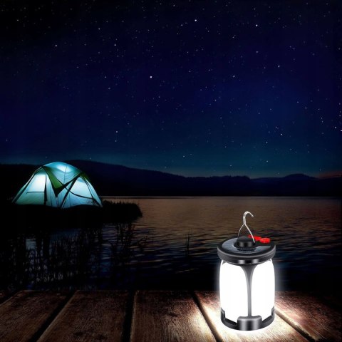 Lampa Podręczna Latarka Led Kempingowa Turystyczna Biwakowa Hak Solarna