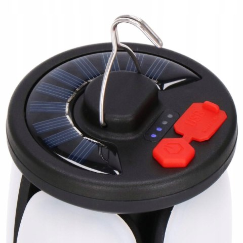 Lampa Podręczna Latarka Led Kempingowa Turystyczna Biwakowa Hak Solarna