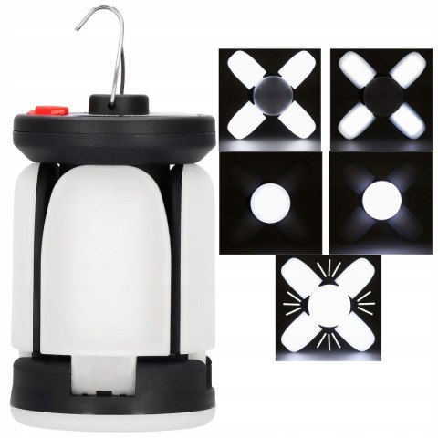 Lampa Podręczna Latarka Led Kempingowa Turystyczna Biwakowa Hak Solarna