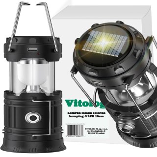 Lampa Solarna Led Latarka Turystyczna Biwakowa Akumulatorowa Usb Powerbank