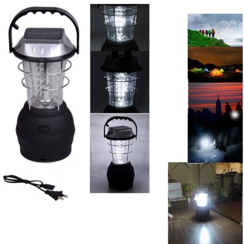 Lampa Turystyczna Akumulator Kempingowa Solar Led Akumulatorowa Lampka