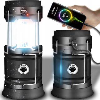Lampa Turystyczna Akumulator Kempingowa Solar Led Powerbank Eko