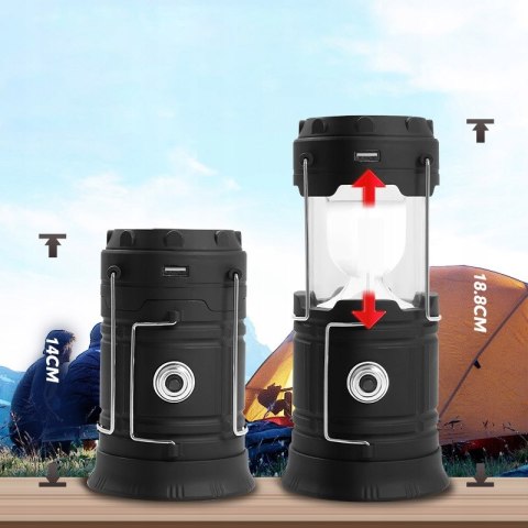 Lampa Turystyczna Akumulator Kempingowa Solar Led Powerbank Eko