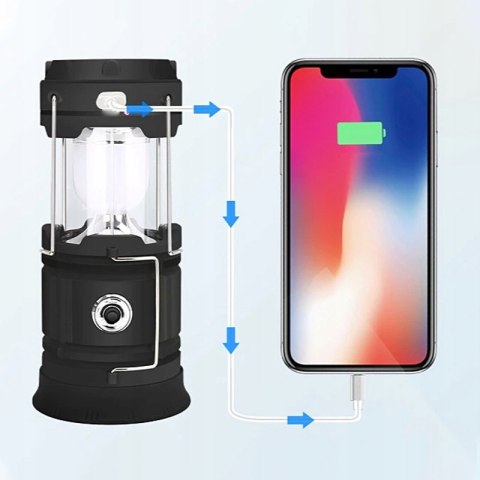 Lampa Turystyczna Akumulator Kempingowa Solar Led Powerbank Eko
